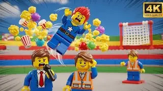LEGO City Stunt Show: Human Cannonball Misses Net! 💣🤸‍