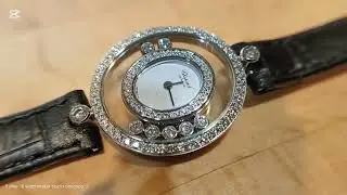 十點九分鐘錶Chopard Happy DIAMONDS 蕭邦快樂鑽5236  1  WG750 LUC