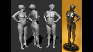 3d scanned and printed mini figurative sculpture