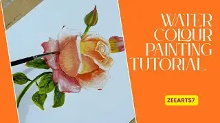 Step-by-Step Watercolor Rose for Beginners 🌹 | Soft Floral Painting