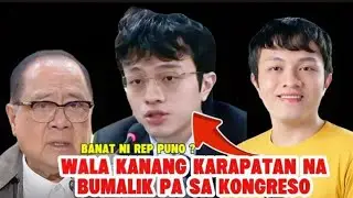 Rep ronaldo puno VS kiko barzaga, para samin wala na siyang karapatan na bumalik pa sa kongreso