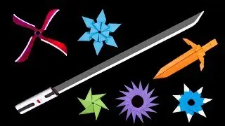 08 Easy Origami Ninja Star/Sword/Knife - How to make