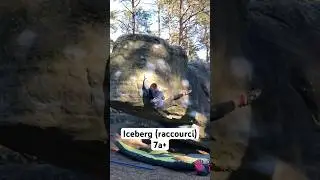 Iceberg (raccourci) - 7a+ / Isatis - Fontainebleau boulder