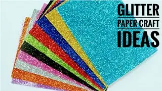 Glitter foam sheet craft idea। flower pot from glitter paper। flower vase with glitter paper।