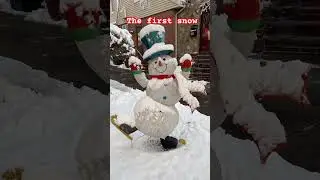The first snow.#shorts #svetlana.101#snow #christmas #holiday #funny