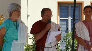 Weltkulturerbe 2019 -Dorfrundgang auf den Spuren der R&ouml;mer, gef&uuml;hrt von Heimatpfleger Albert Wagner.