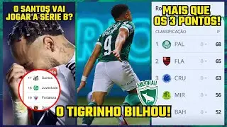 VIT&Oacute;RIA GIGANTE! PALMEIRAS VENCE O SANTOS COM SHOW DE VITOR ROQUE E PIPOCADA DO NEYMAR
