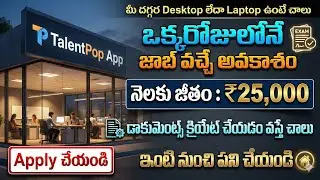 ఒక్కరోజులోనే జాబ్ వచ్చే అవకాశం || డాకుమెంట్స్ క్రియేట్ చేయడం వస్తే చాలు || 