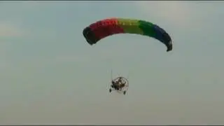 Powered parachute Takeoff and fly by