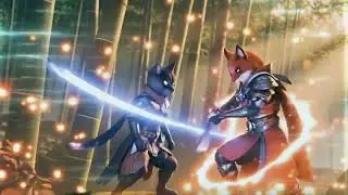 ninja cat and armed fox fighting   #funnycats  #memeshorts  #面白い猫 #मजेदारबिल्ली #बैकफ्लिपबिल्ली#fox