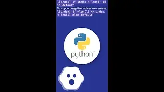 How to get the nth element of a python list or a default if not available #shorts