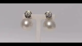 &iexcl;Los Pendientes Oro Perla Japonesa Y Circonita De Toda La Vida! &iexcl;Mira!