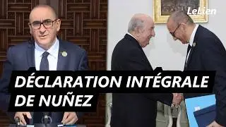 🇩🇿🇫🇷 La d&eacute;claration de Laurent Nu&ntilde;ez apr&egrave;s son entretien avec le pr&eacute;sident Tebboune &agrave; Alger