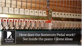 How does the Sostenuto (middle) pedal on a grand piano work? See the mechanism inside the piano: