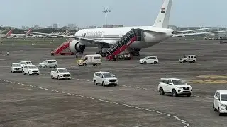 Narendra Modi's Grand Arrival: Convoy Departs from Mumbai Airport!