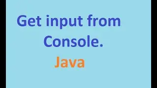How to get input from console in java.