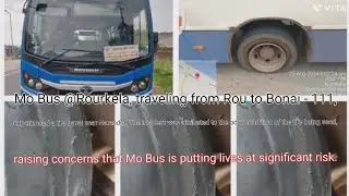 23.08.24MoBus Rourkela's 111AC, Tire Burst on Mo Bus Rourkela's Near Narendra Raises Safety Concerns