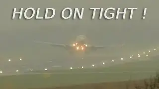 HOLD ON TIGHT✈️ Ryanair 737 GO AROUND on a murky day - Birmingham Airport bhx