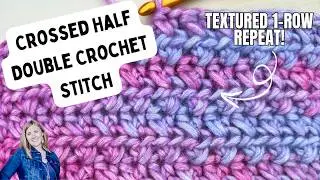 Перекрещенный полустолбик с накидом (пошаговая инструкция) 🧶 Простой узор для создания текстуры п...