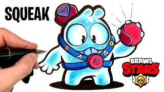 HOW TO COLOR SQUEAK FROM BRAWL STARS