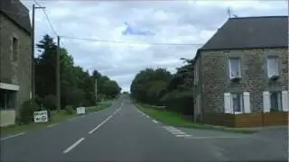 Driving On The D24 & D787 From 22390 Pont-Melvez To 22200 Moust&eacute;ru, Brittany France 25th August 2011
