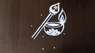 Thaipoosam special peacock rangoli design with dots/easy rangoli kolam @Nschannelrangoli