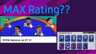 POTW National Jul 29 '20 Players Max Rating Pes 2021 Mobile