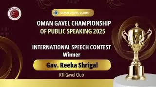 International Speech Contest Winner Gav. Reeka Shrigal OGCPS 2025