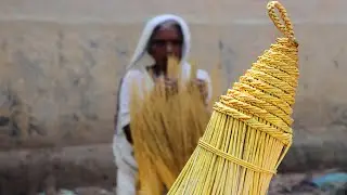Handmade Santali BROOM for Cleaning our Kitchen made by Old Tribe Granny