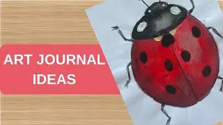 Drawing a Lucky Ladybug 🐞+ Art Journal Inspiration (Uğur B&ouml;ceği &Ccedil;izimi Art Journal Fikirleri )