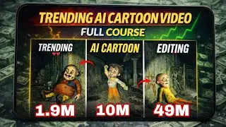 Trending AI Cartoon Video Editing Full Course | Flashlight Horror AI Video Tutorial