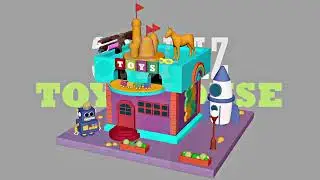 Toy Store 3D Model in Maya | Cute Cartoon Style | 3D BAAZ