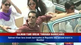 Chaos at Mumbai's Republic Day rally - Salman Khan fans break barricade