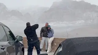 Snow blankets Las Vegas valley mountains as winter storm brings much-needed moisture