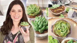 How To Make Succulent Cakes with Edible Cookie Bowls!