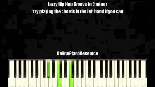 Jazzy Hip Hop Piano Groove Backing Track in C minor