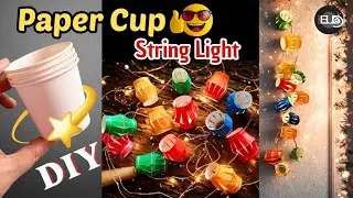 OMG!!😱 Beautiful DIY Paper Cups Lantern String Light for Diwali | Easy Recycled Diwali Craft Idea |