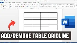 How to Add or Remove table grid lines In Word
