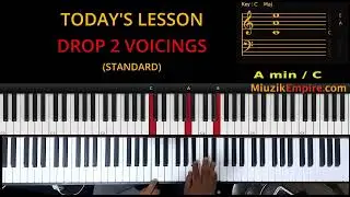PIANO THEORY - DROP 2 Voicings Made Easy Part 1-MiuzikEmpire.com - GOSPEL PIANO LESSONS