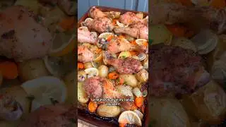 Lemon Chicken Sheet Pan Dinner #easyrecipe #recipe #cooking #fyp #shorts