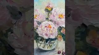 Пионы и вишни #картинамаслом#живописьмаслом#oilpainting#originalart#