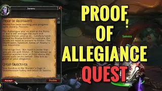 Proof Of Allegiance Quest (WoW TBC)