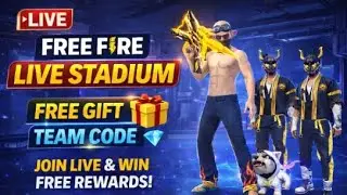 🔴 FREE FIRE LIVE STADIUM 🔥 🎮 LIVE GIFT 🎁 TEAM CODE SE DENGE 🎮
