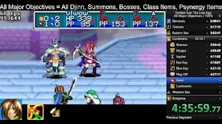 Golden Sun: The Lost Age 100% speedrun in 6:45:23