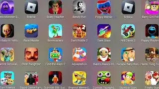 Supreme duelist Stickman, Roblox, Squid Game: Unleased, Hotel T Run, Solar Smash, Granny, Hill Climb