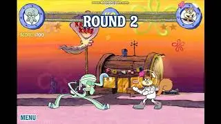 Reef Rumble (SpongeBob SquarePants) (Squidward vs Sandy) (Two Rounds) (Nickelodeon Gameplay)