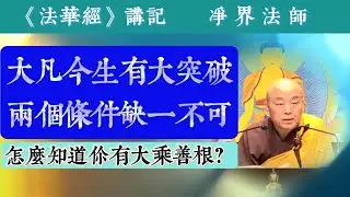 #437  今生要有大突破 两个条件缺一不可 / 摘自净界法师《法华经讲记》第95集 /《妙法莲华经》