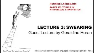 Swearing. 'Topics in German Historical Linguistics' 3 (Geraldine Horan)