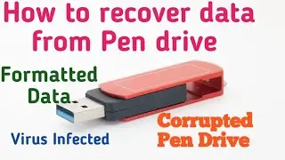How to recover data Pen drive shortcut problem Solved