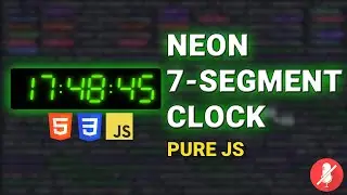 Silent Coding Building a Neon Digital Clock with Pure CSS & JS (No Fonts)